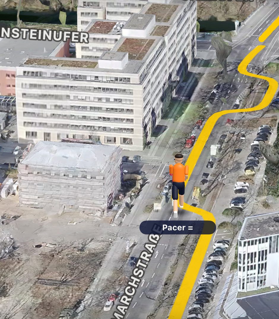 The Berlin marathon course in 3D